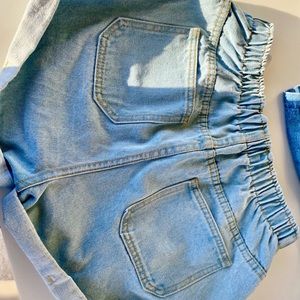 Stretchy Denim Shorts High Rise